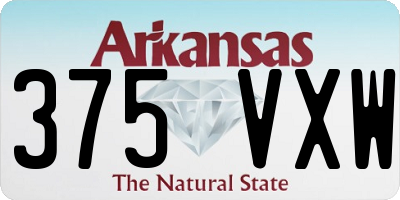 AR license plate 375VXW