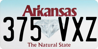 AR license plate 375VXZ
