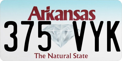 AR license plate 375VYK