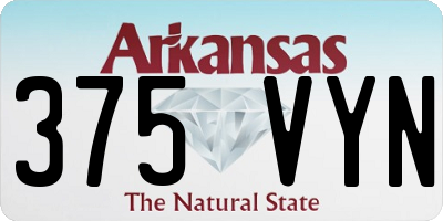 AR license plate 375VYN