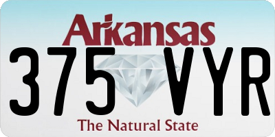 AR license plate 375VYR