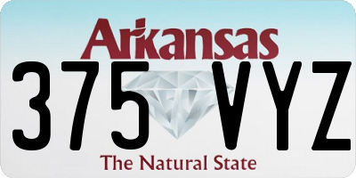 AR license plate 375VYZ