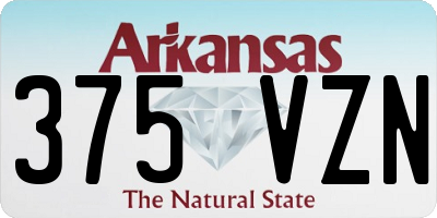 AR license plate 375VZN