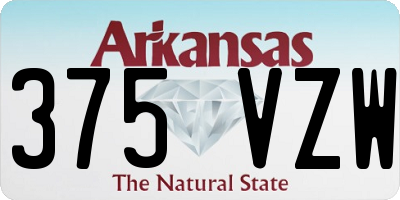 AR license plate 375VZW