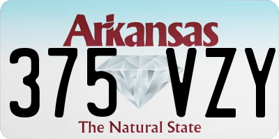 AR license plate 375VZY