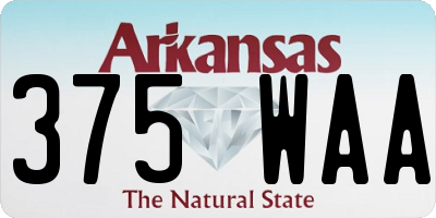 AR license plate 375WAA