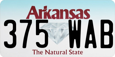 AR license plate 375WAB