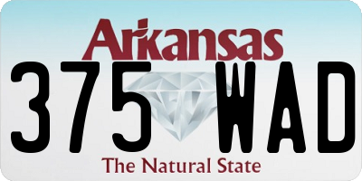 AR license plate 375WAD