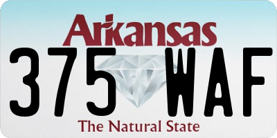 AR license plate 375WAF