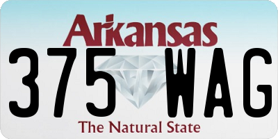 AR license plate 375WAG