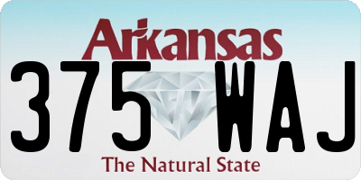 AR license plate 375WAJ
