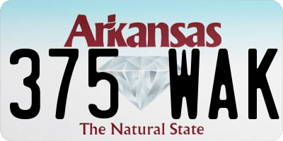 AR license plate 375WAK