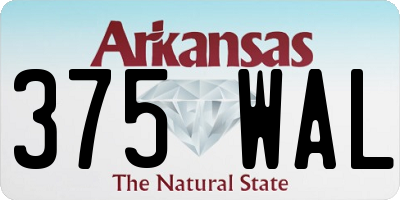 AR license plate 375WAL