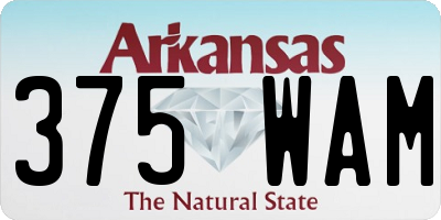 AR license plate 375WAM