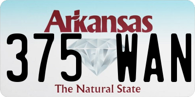 AR license plate 375WAN