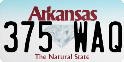AR license plate 375WAQ