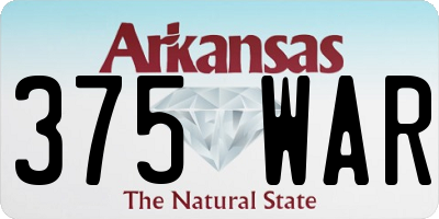 AR license plate 375WAR
