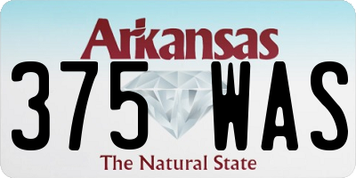 AR license plate 375WAS