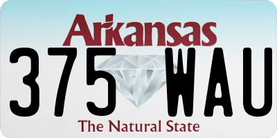 AR license plate 375WAU