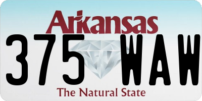 AR license plate 375WAW