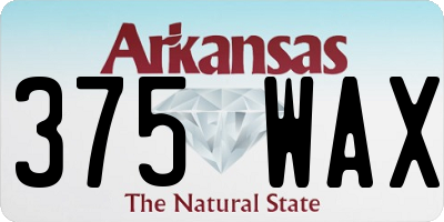 AR license plate 375WAX