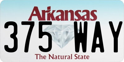 AR license plate 375WAY