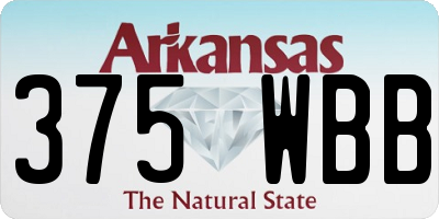 AR license plate 375WBB