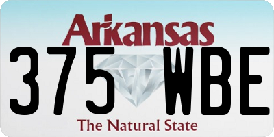 AR license plate 375WBE