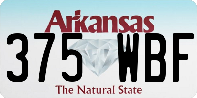 AR license plate 375WBF