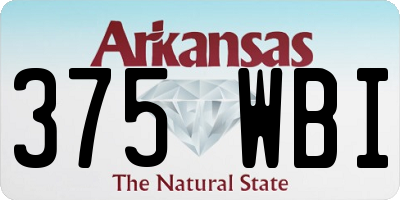 AR license plate 375WBI
