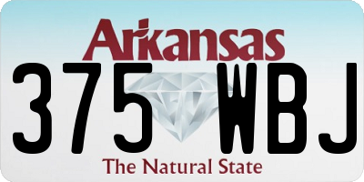 AR license plate 375WBJ