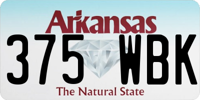 AR license plate 375WBK