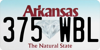 AR license plate 375WBL
