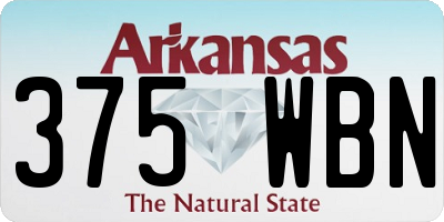 AR license plate 375WBN