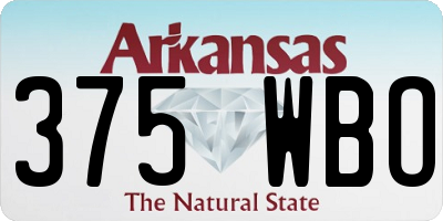 AR license plate 375WBO