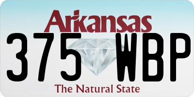 AR license plate 375WBP