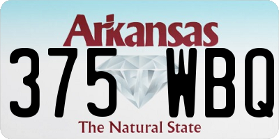 AR license plate 375WBQ
