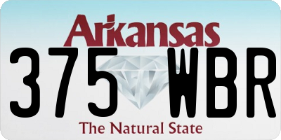 AR license plate 375WBR