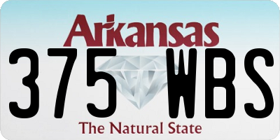 AR license plate 375WBS