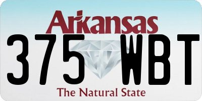 AR license plate 375WBT