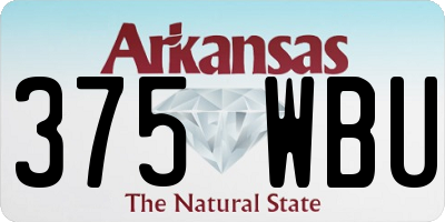 AR license plate 375WBU