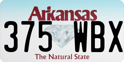 AR license plate 375WBX