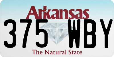 AR license plate 375WBY