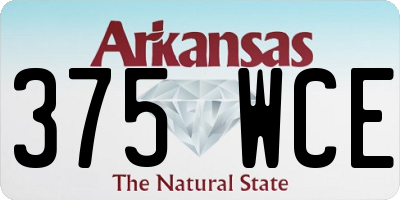 AR license plate 375WCE