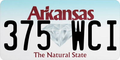 AR license plate 375WCI