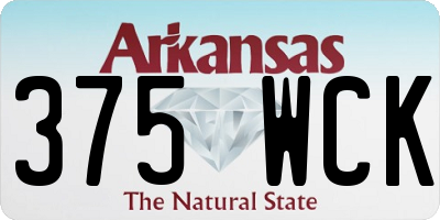 AR license plate 375WCK