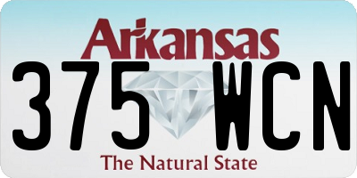 AR license plate 375WCN