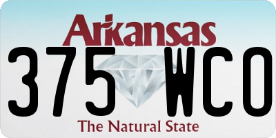 AR license plate 375WCO