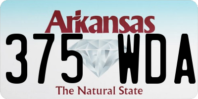 AR license plate 375WDA