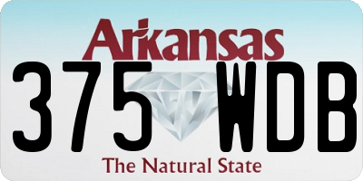 AR license plate 375WDB